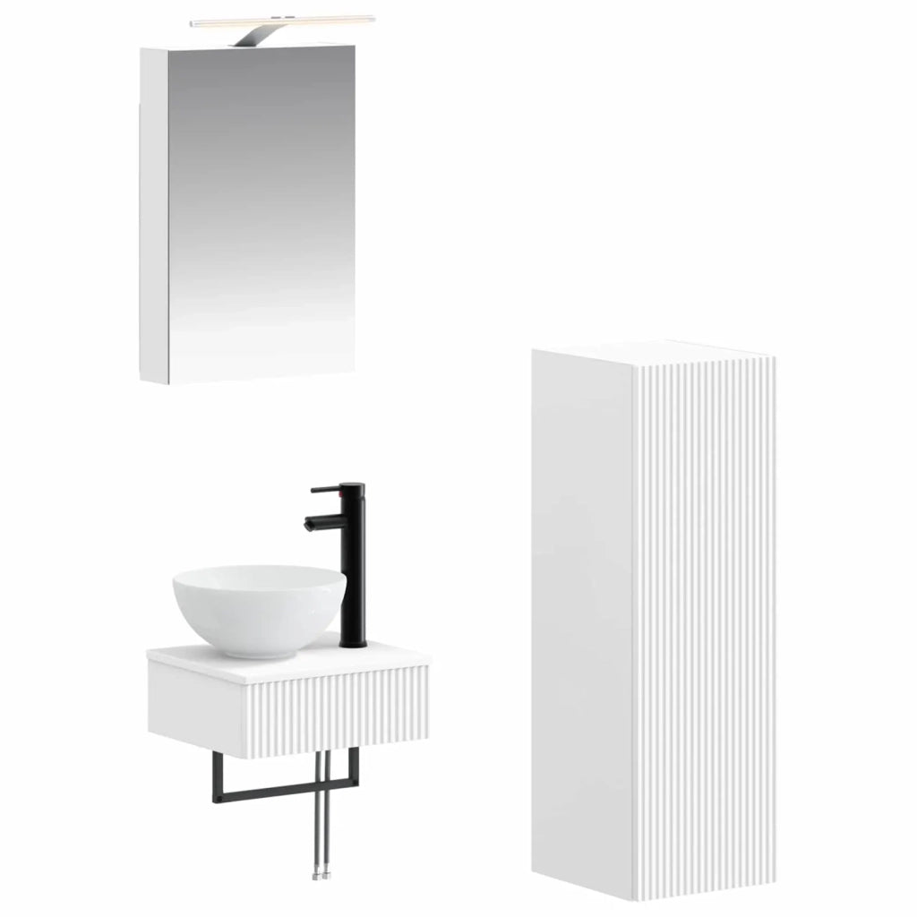 Set di Armadi da Bagno 4 pcs Bianco 40 x 10,5 x 60,5 cm 3407359