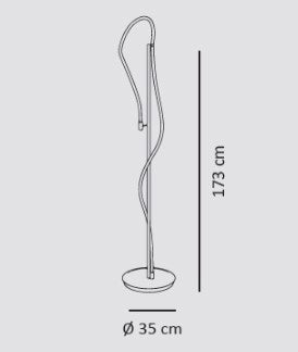 NOEMI-P O Lampada da terra led ottone spazzolato 36W dimmerabile dimmerabile lumen 2440 SDD 2800 - 5000k