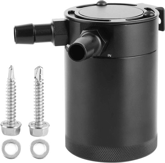 Cattura Olio Universale 500ml 2-Porta Cattura Olio Tanca di Baffo in Alluminio Reservorio Accessori
