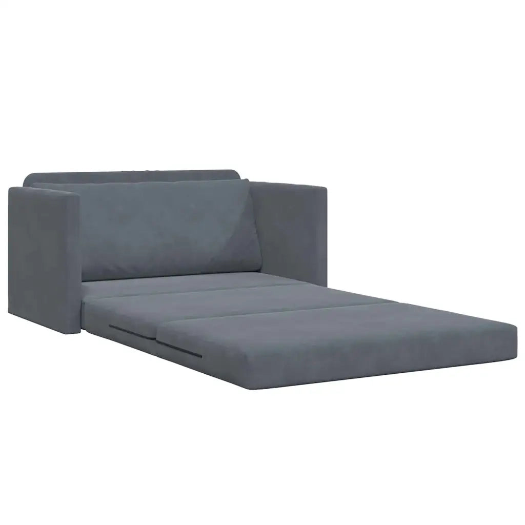 Divano letto-Sofa Letto-Daybed Grigio scuro 124 x 204 x 61 cm Velluto