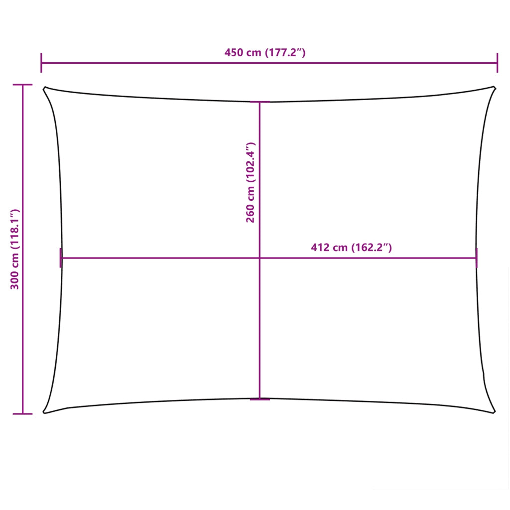 Vela Ombreggiante-Parasole a vela Oxford Rettangolare 3x4,5 m Terracotta