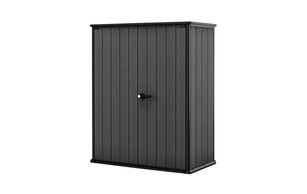 Armadio da Esterno Keter Cortina Alto 140x73,6x170,4 cm in Evothech+ Grigio