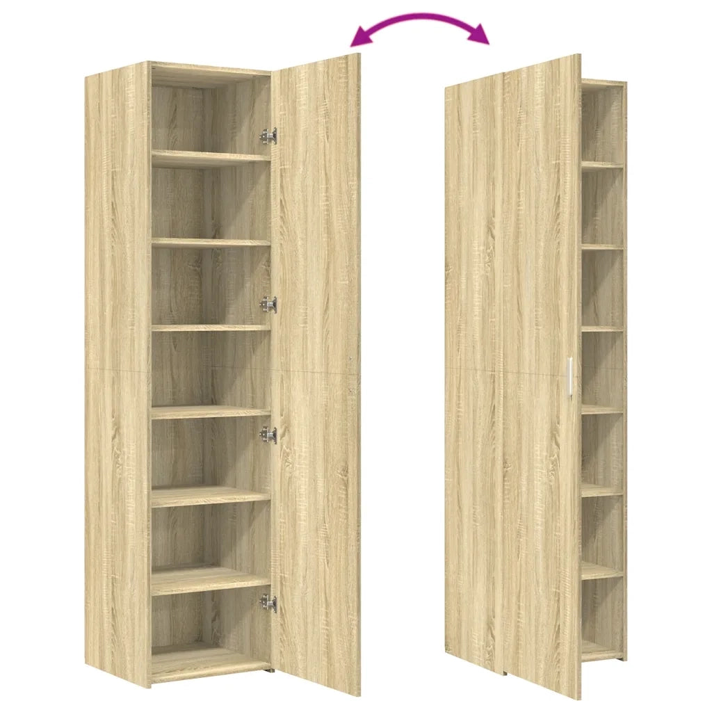 Credenza | Madia | Buffet da pranzo | Armadio da pranzo Rovere Sonoma 45x42,5x185 cm in Legno Ingegnerizzato