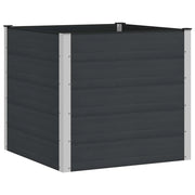 Letto rialzato da giardino Nero 100 x 100 x 91 cm alluminio 42038979