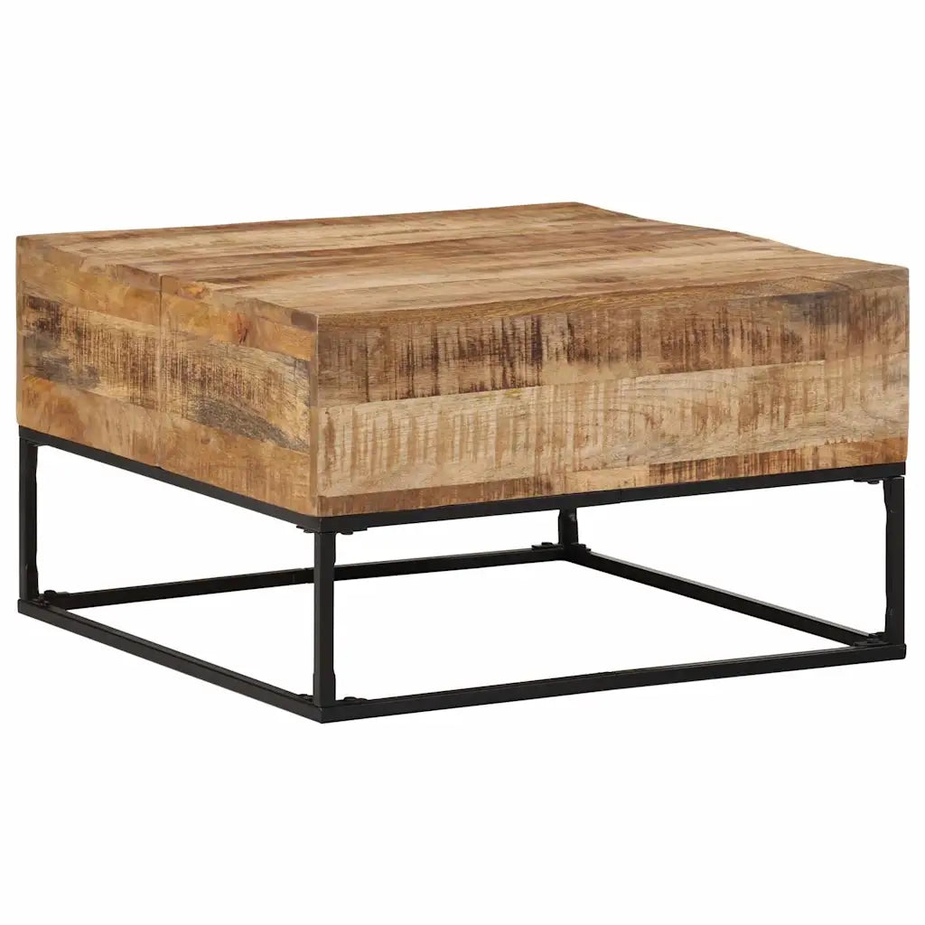 Tavolino da Salotto 68x68x41 cm in Legno di Mango Grezzo 320817