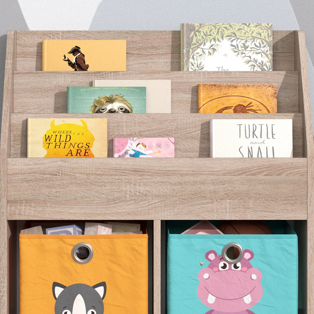 Vicco Libreria bambini Sonoma 30.7 x 79 cm con 2 scatole pieghevoli opt.1