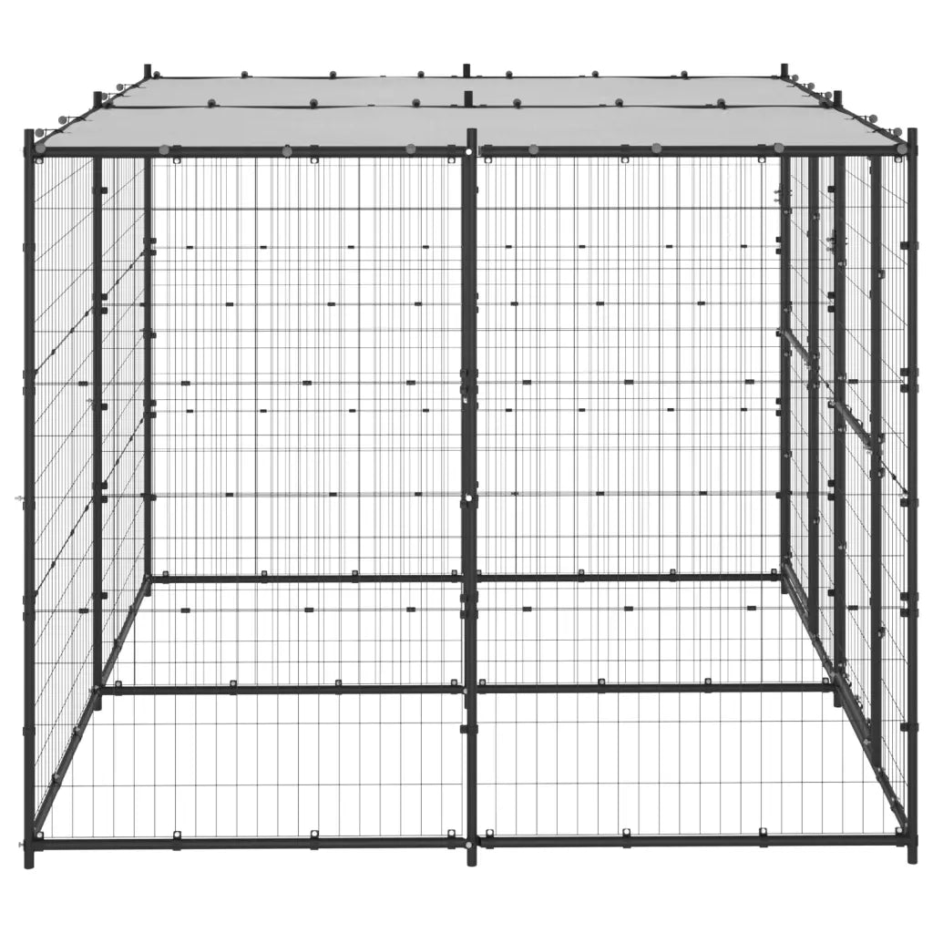 Gabbia per Cani da Esterno in Acciaio con Tetto 4,84 mÂ² cod mxl 56940