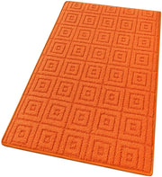 Tappeto Cucina 3D Antiscivolo Tinta Unita Assorbente Arancione 50x100 cm