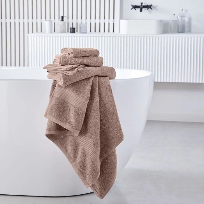 Set di 2 asciugamani TODAY 50x90 cm 100% Cotone - Rosa sabbia