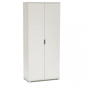 Armadio 2 Ante 75x38x174 h cm in Truciolare bilaminato Bianco