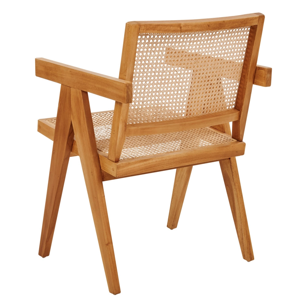 Sedia da pranzo naturale mogano legno chiaro rattan schienale minimalista soggiorno sala da pranzo