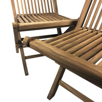 Set 2 Sedie Pieghevoli per Giardino e Terrazza Pinta in Legno Teak