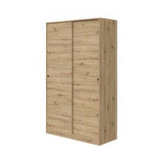 Armadio in Kit 2 Ante Scorrevoli 120 x 50 x 200 cm Rovere per Camera da Letto Fores