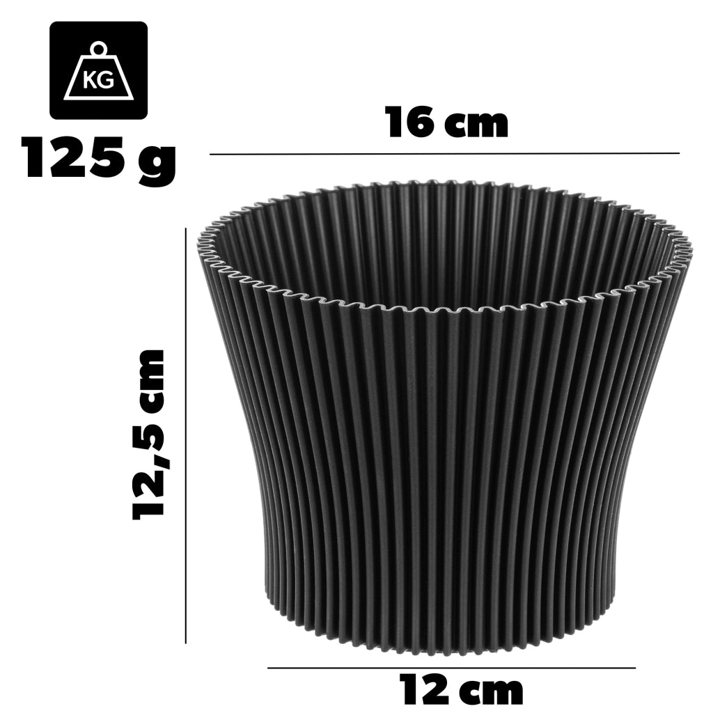 Vaso da fiori KADAX 15 cm, copertura per piante, vaso da fiori in plastica nera
