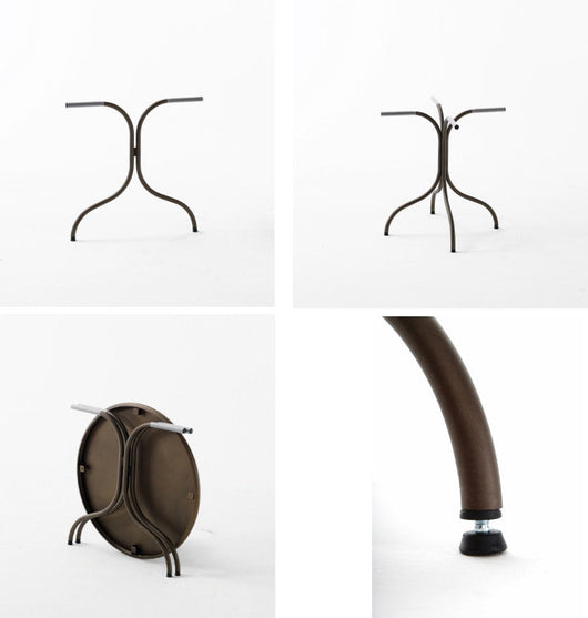 Tavolo da Giardino Ø80x75 cm in Acciaio RD Italia Bistro D80 Rete Antracite