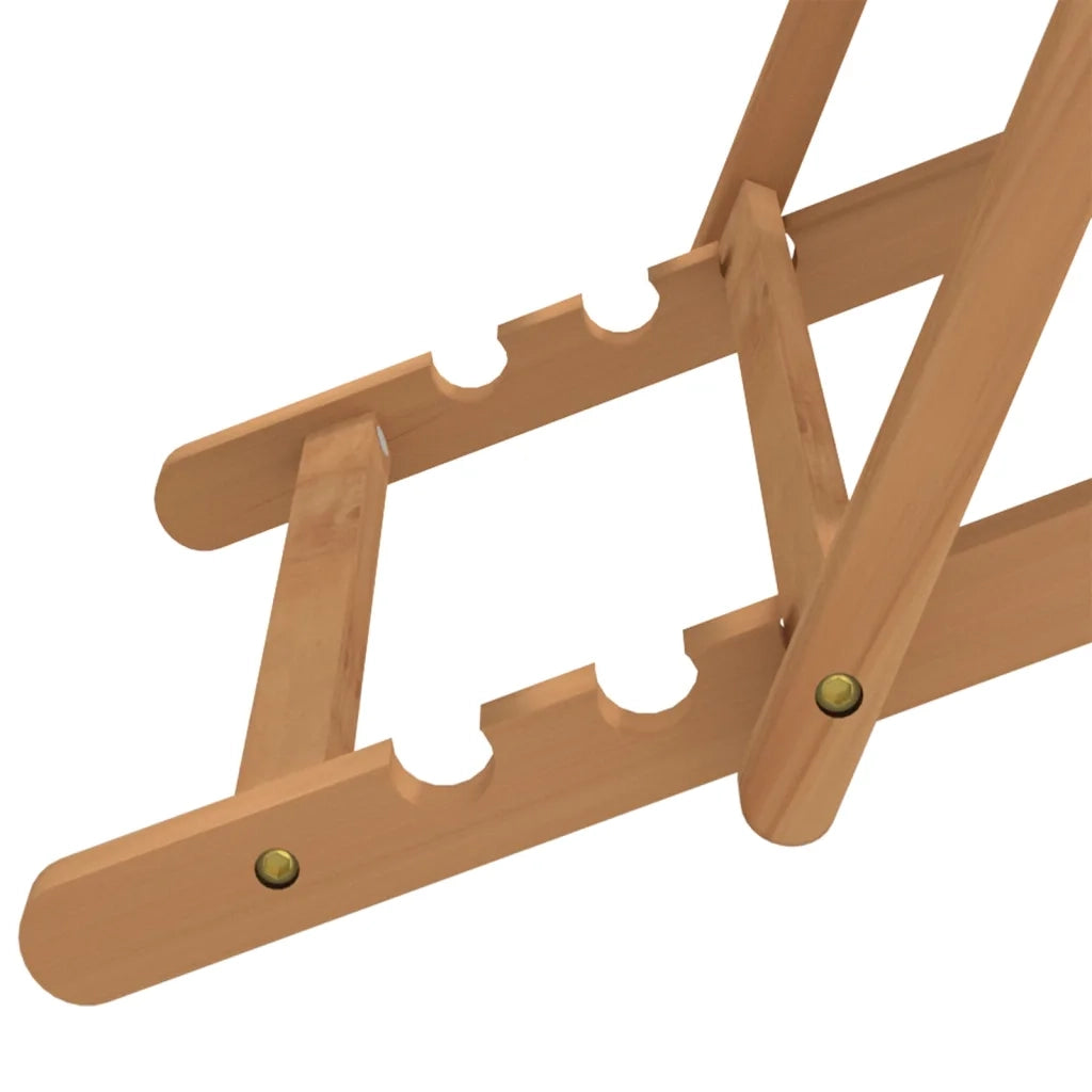 Sedia da Spiaggia Pieghevole in Legno Massello di Teak Grigia 47415