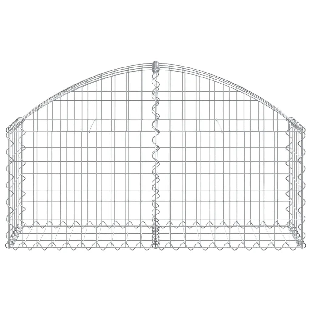 Cesto Gabbione ad Arco 100x30x40/60 cm Ferro Zincato