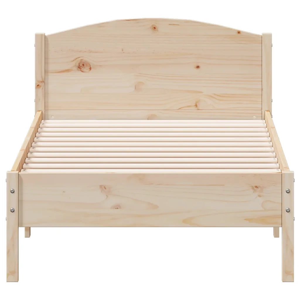 Letto senza Materasso 75x190 cm in Legno Massello Pino 842626