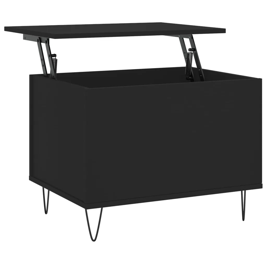 Tavolino da Salotto-Tavolino da soggiorno-Tavolo Nero 60x44,5x45 cm in Legno Multistrato 227295