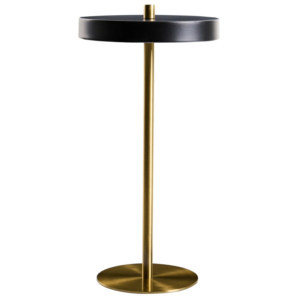 Lampada da tavolo a LED con base in metallo con dimmer nero in stile moderno