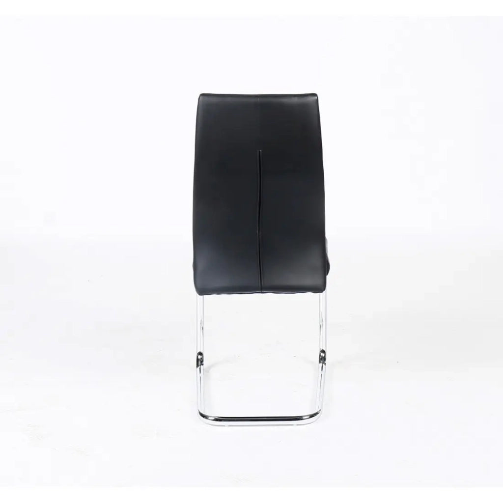 Sedia OLIVIER design in metallo e tessuto colore nero - Set di 4