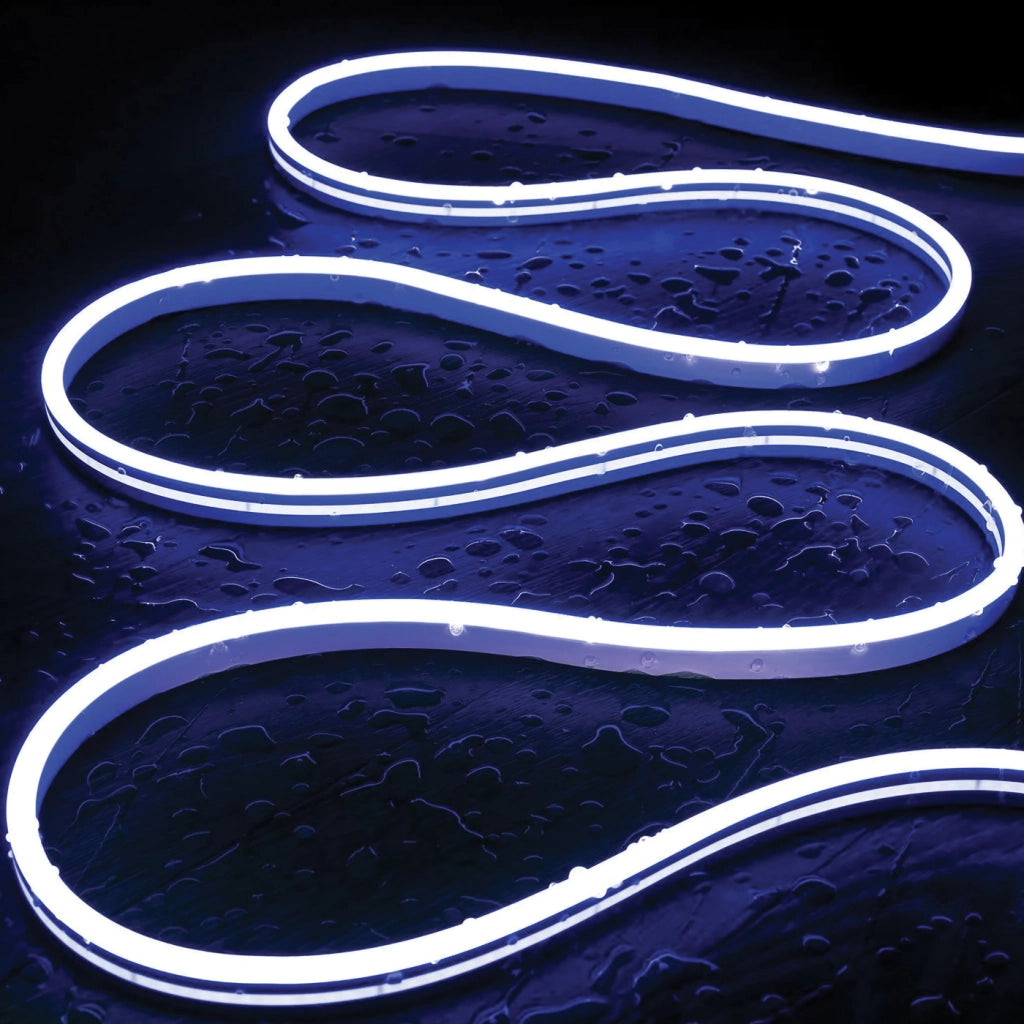 Alcapower Striscia LED Snake Flex 20m 230V 12W/m Luce Blu IP65 in Silicone, Flessibile e Resistente per Illuminazione Professionale ad Alta Efficienza