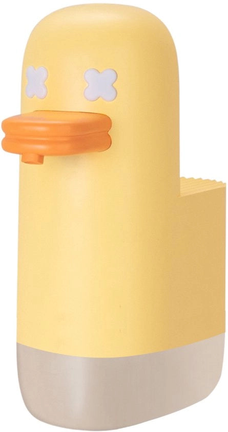 Dispensatore automatico di sapone - Dispensatore automatico di schiuma - Disinfettante per le mani a forma di anatra in stile cartoon senza contatto - Adatto per la cucina (giallo)