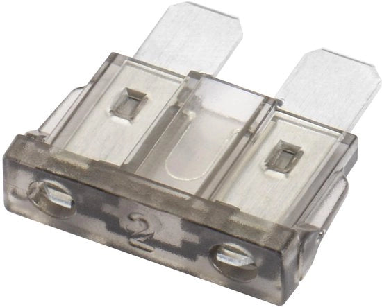 Fusibili di sicurezza per veicoli - 25 pezzi - Fusi di sicurezza per auto e camion - Colore grigio - Fusi di ricambio