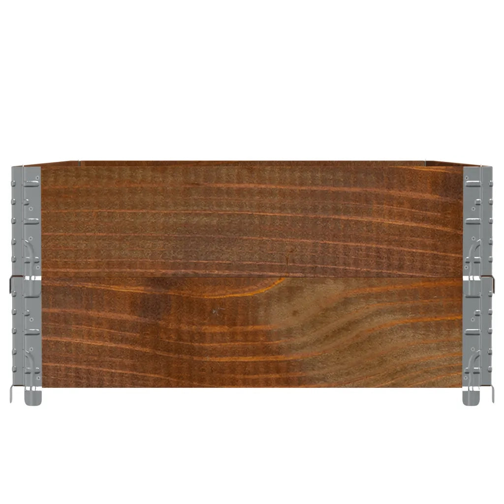 Paretali per Pallet 2pz Marroni 120x80cm Legno Massello di Pino 4010278