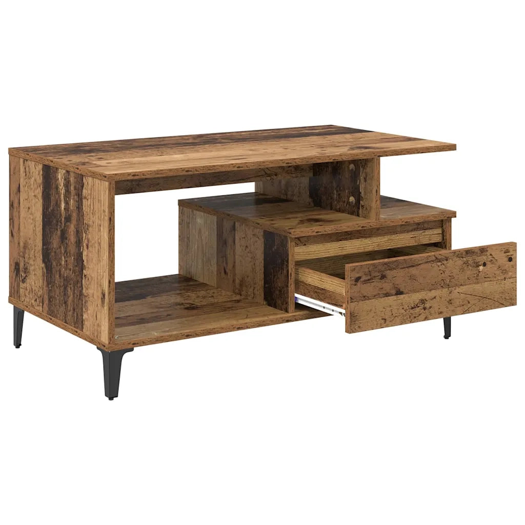 Tavolino da salotto con cassetto Legno vecchio 90 x 49 x 45 cm 881051