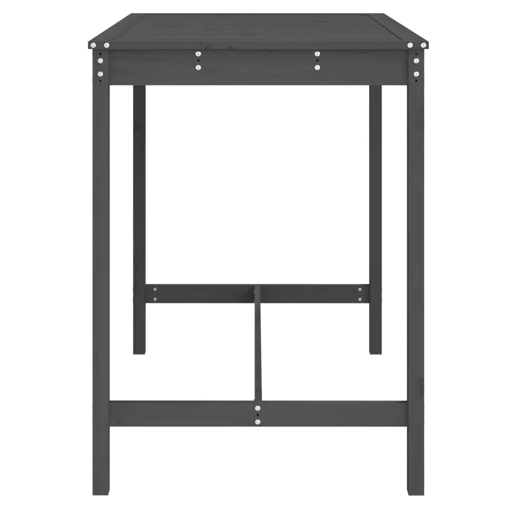 Tavolo da Giardino Grigio 121x82,5x110cm Legno Massello di Pino 824090