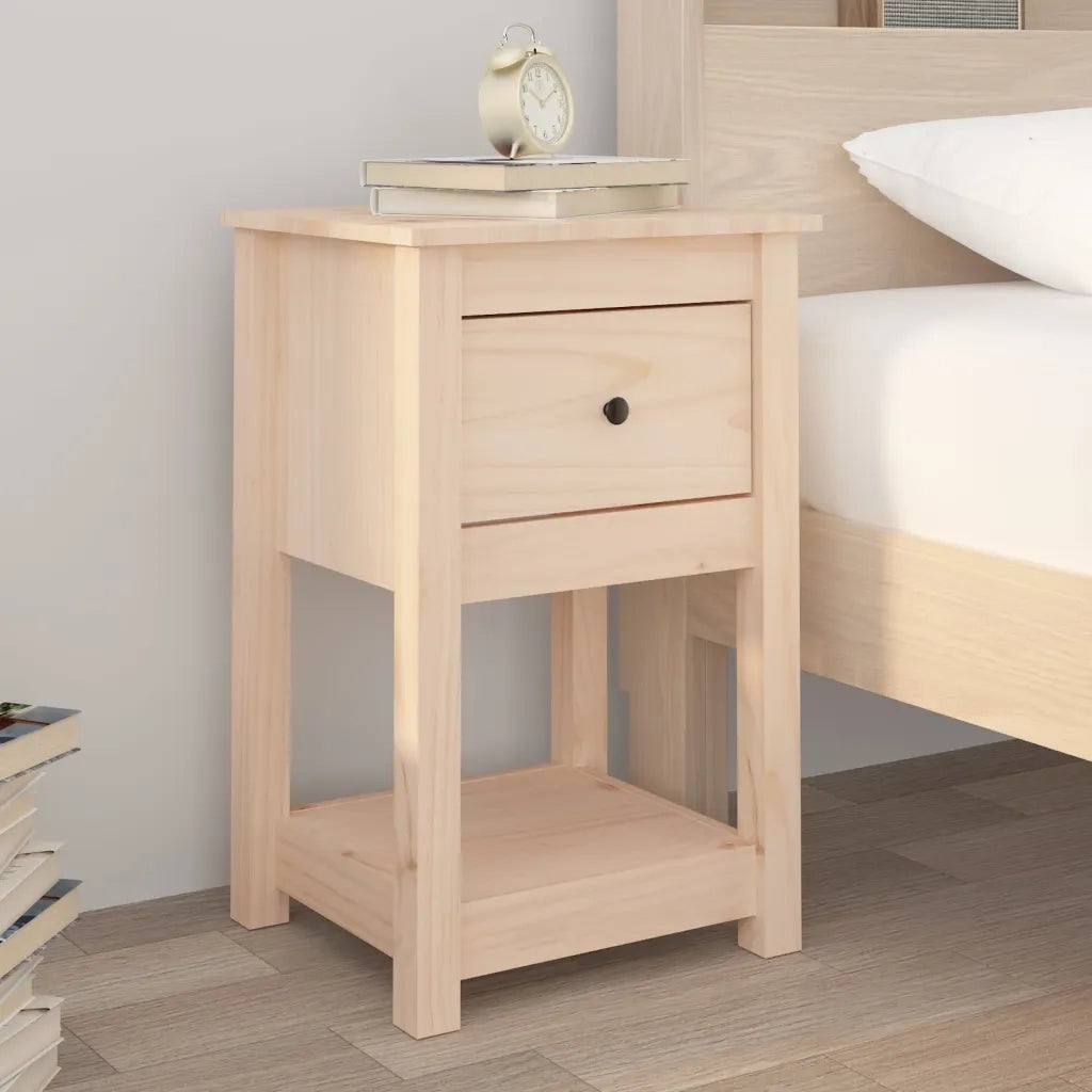 Comodini 2 pz 40x35x61,5 cm in Legno Massello di Pino cod mxl 50957