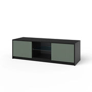 Porta TV BUDAPEST nero/verde salvia