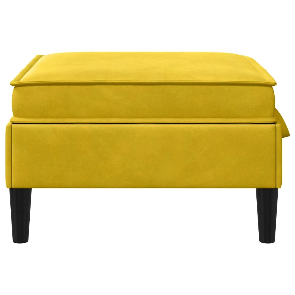 Pouf con Storage Giallo Velluto 42027139