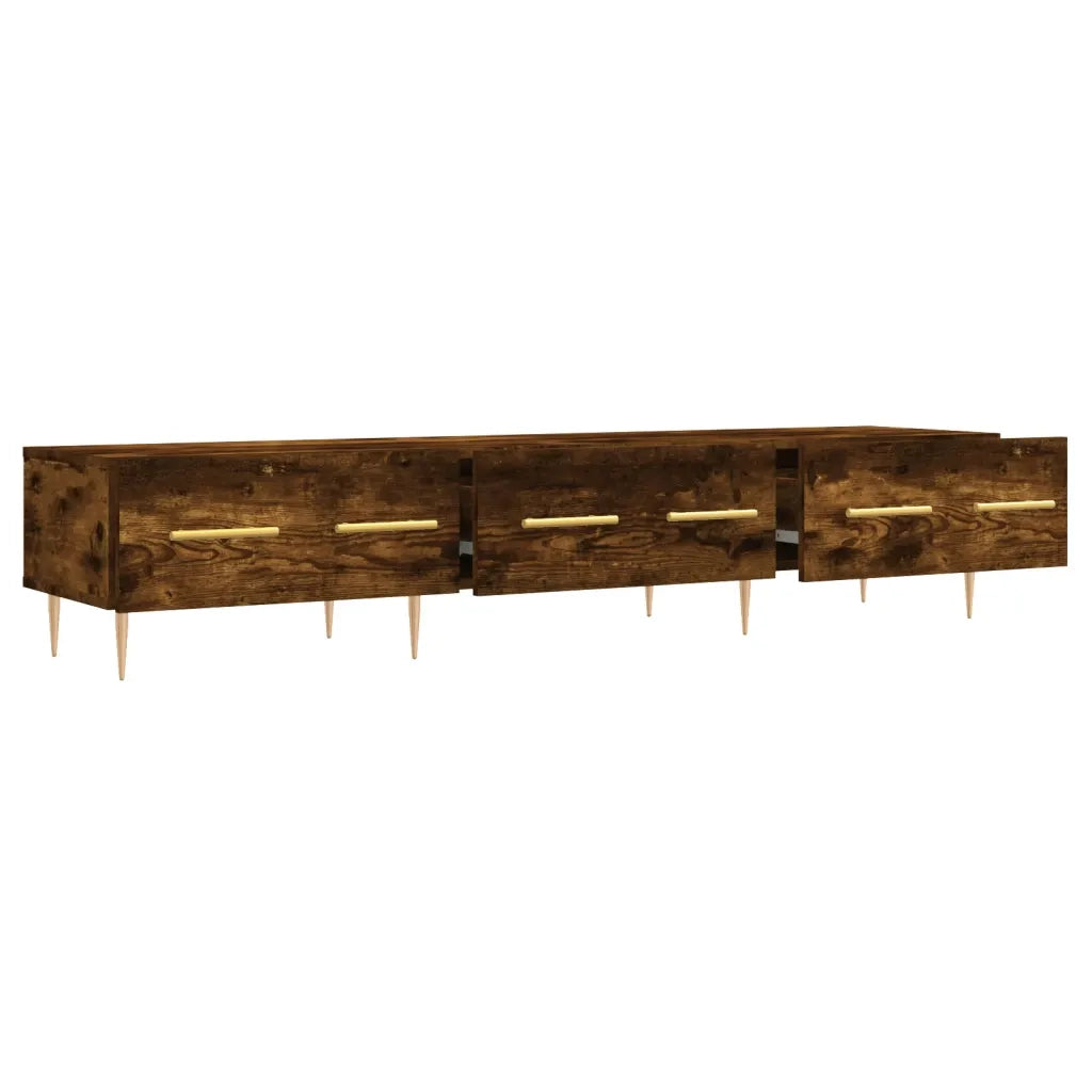 Mobile Porta TV-Mobile per TV-Credenza TV Rovere Fumo 150x36x30 cm in Legno Multistrato 588071