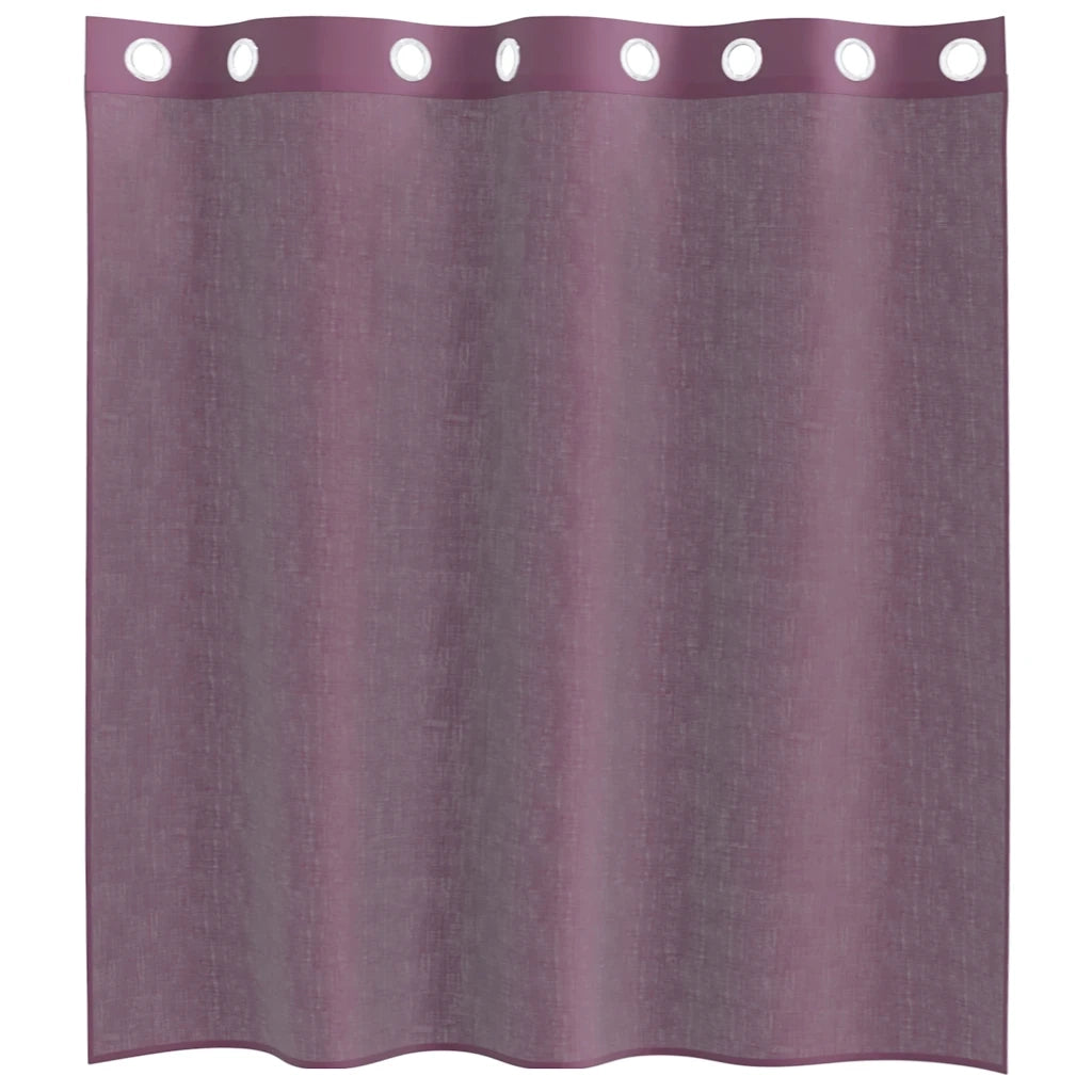 Tende in Voile con Occhielli 2 pz Viola 140x140 cm 4102101