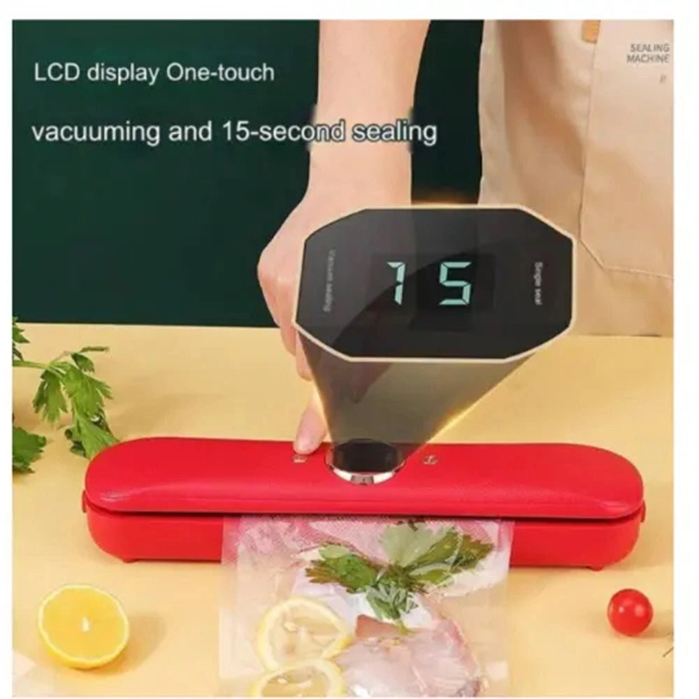 Trade Shop - Macchina Per Sottovuoto Sigillatrice Ermetica Automatica Per Alimenti Q-z300 Con Sacchetti -