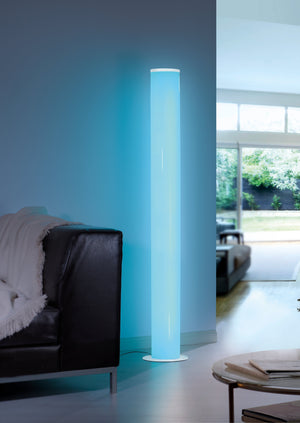 Piantana da Interno a LED in Plastica Bianco