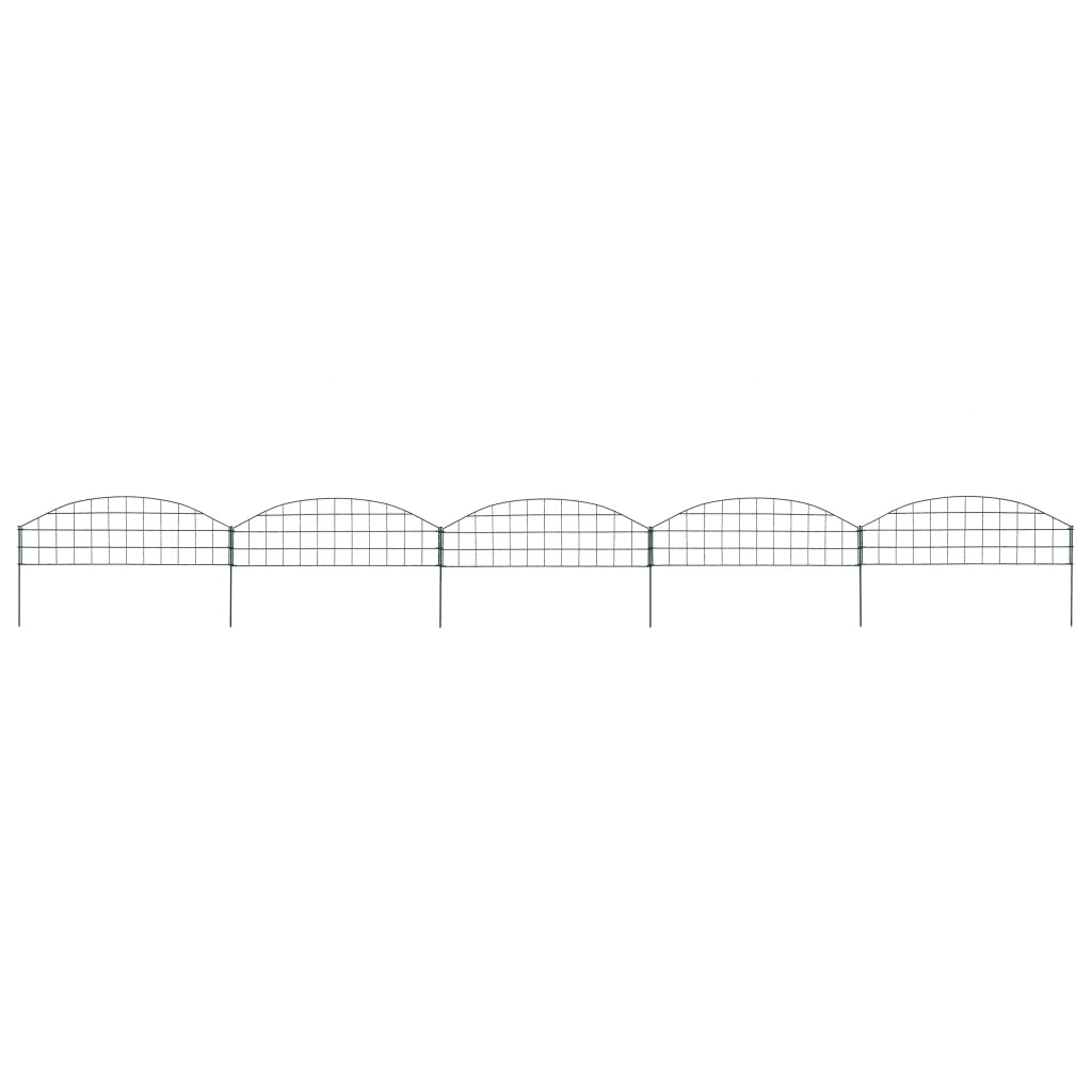 Set Recinzione da Giardino ad Arco 77,3x26 cm Verde 146101