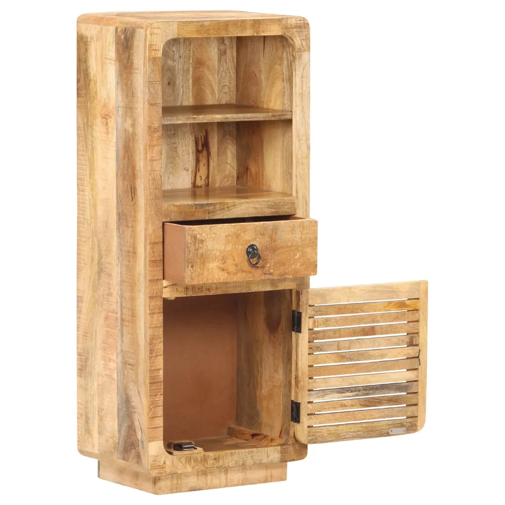 Credenza Alta 45x32x110 cm in Legno Massello di Mango Grezzo 320464