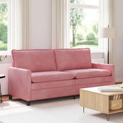 Divano Rosa 196 x 81 x 87,5 cm Velluto