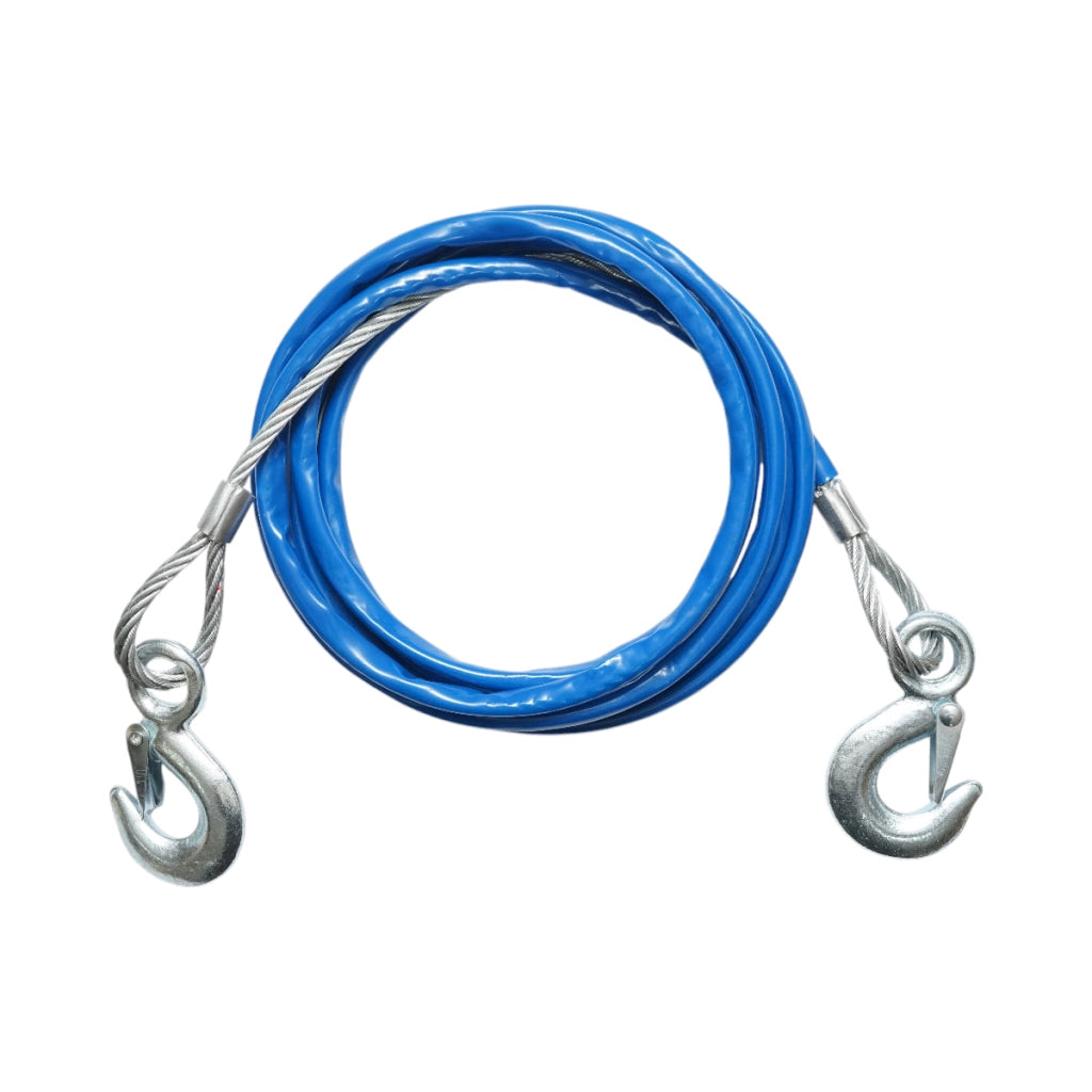 Cavo/fune di traino in metallo fi 8 peso massimo supportato 3 T lunghezza 3,5 m