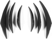 Set di 6 vistre per spoiler anteriore in fibra di carbonio universale nero per accessori di stile auto