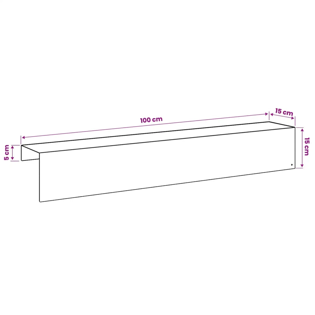 Profilo di copertura per giardino 10 pz 100 x 15 x 15 cm 8012971