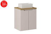 Set mobili bagno 50 cm con piano e lavabo da appoggio Gaja Nova Cashmere 50 x 1401 x 40 cm