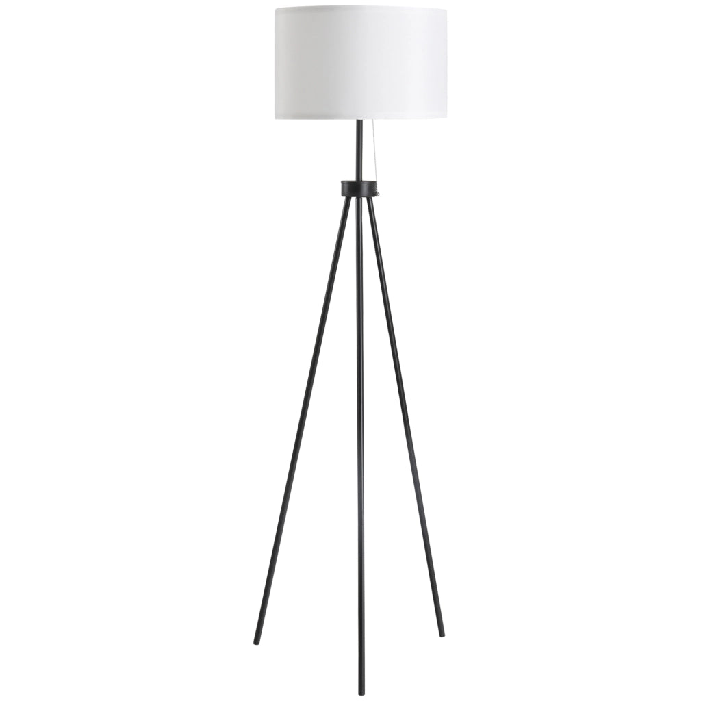 Lampada da Terra a Treppiede ¨C zephmum ¨C Metallo e Tela ?37x152 cm