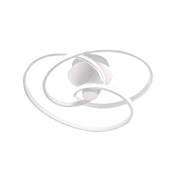 Diva - Plafoniera led design moderno 40W dimmerabile - Alluminio bianco satinato, luce calda 3000K, 2500lm, diffusore in silicone