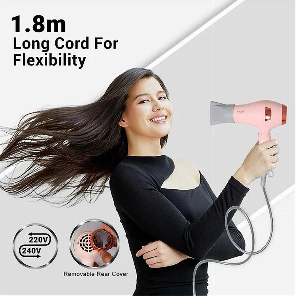 Trade Shop - Hair Dryer Professionale Asciugacapelli Vgr V-432 – Parrucchiere Shop Pro - Rosa