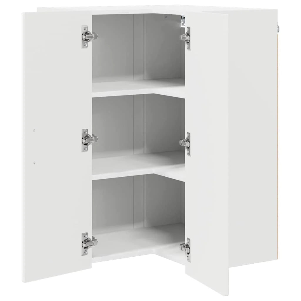 Mobile da cucina moderno in legno composito 57 x 57 x 80 cm ampio spazio contenitivo minimalista bianco 02_0053753