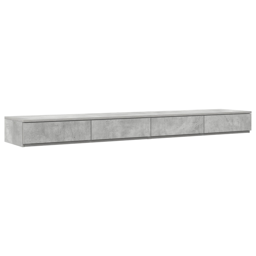 Cassetti per Letto Grigio Cemento 180x36,5x16,5 cm Legno Ingegnerizzato